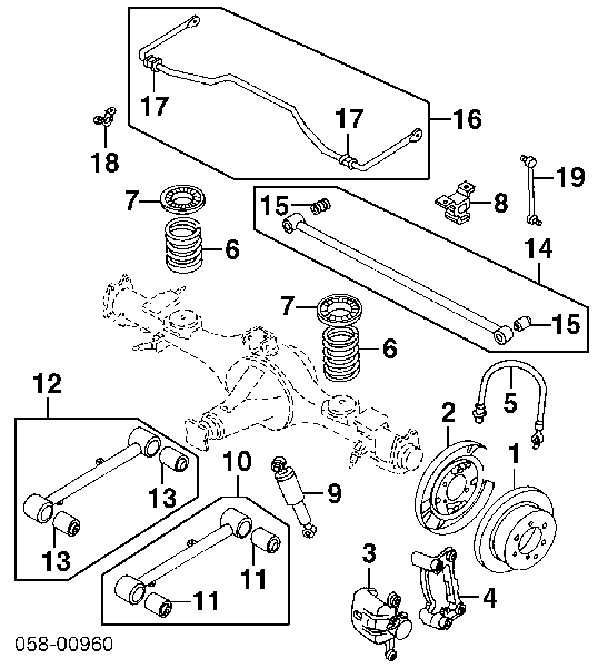 97144479 Isuzu pinza de freno trasera izquierda