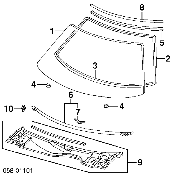 9046707170B1 Toyota clip, tubuladura de sujeción, alféizar de la puerta