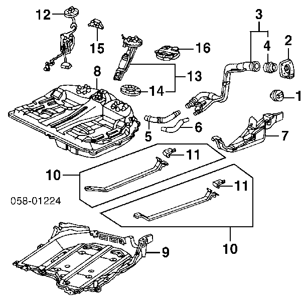 17040SY8A01 Honda elemento de turbina de bomba de combustible