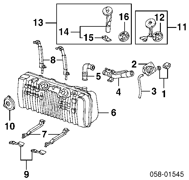 17040SL0A31 Honda elemento de turbina de bomba de combustible