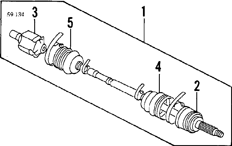 4421951F00 Suzuki fuelle, árbol de transmisión delantero interior