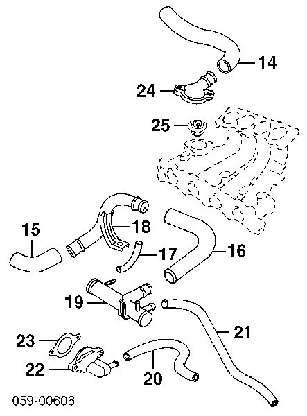 1784160A00 Suzuki tubería de radiador arriba