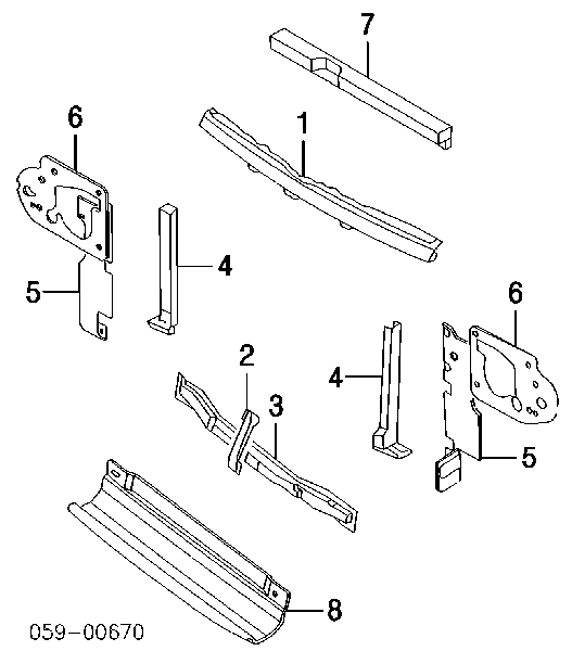  Soporte de radiador superior (panel de montaje para foco) para Suzuki Vitara ETJA