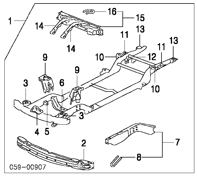  Refuerzo parachoque delantero para Suzuki Grand Vitara FT, GT