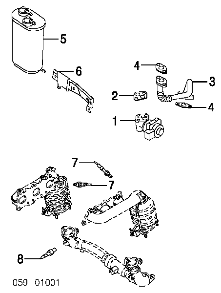 1821367D10 Suzuki sonda lambda sensor de oxigeno post catalizador