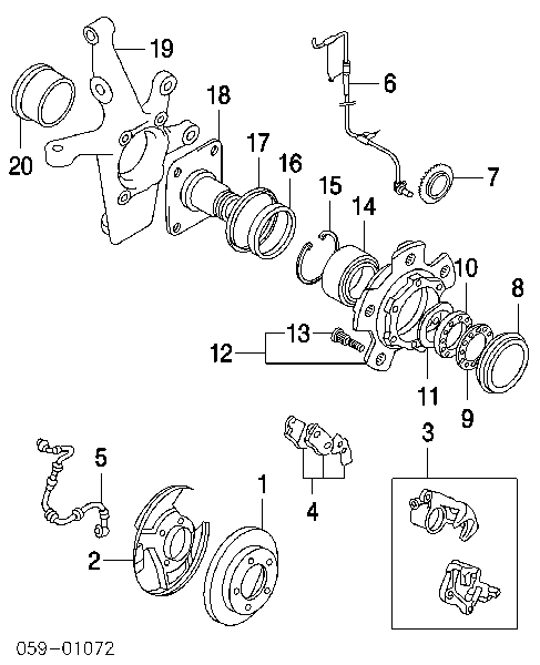 5521165D12 Suzuki freno de disco delantero