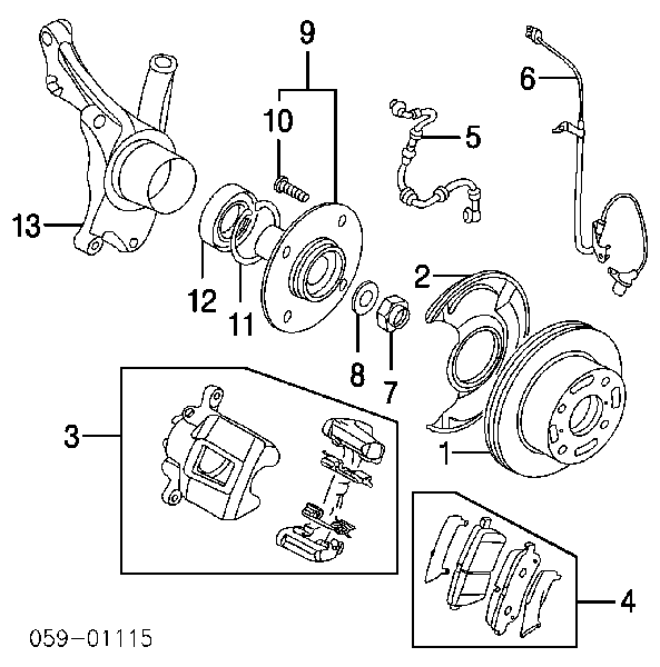 4344054G01 Suzuki cojinete de rueda delantero