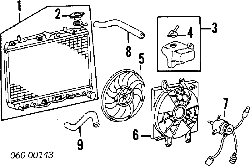 2523124000 Hyundai/Kia rodete ventilador, refrigeración de motor