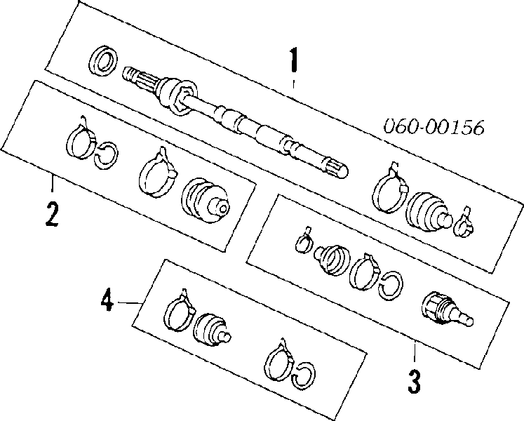 4950924A00 Mitsubishi fuelle, árbol de transmisión delantero exterior