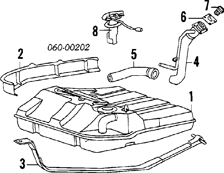 Tapa (tapón) del depósito de combustible 0K01642250 Hyundai/Kia