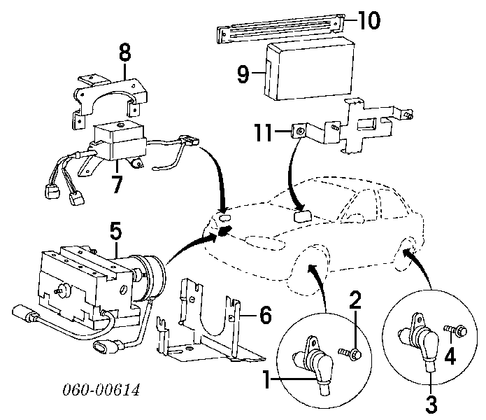  Sensor ABS delantero para Hyundai Accent 