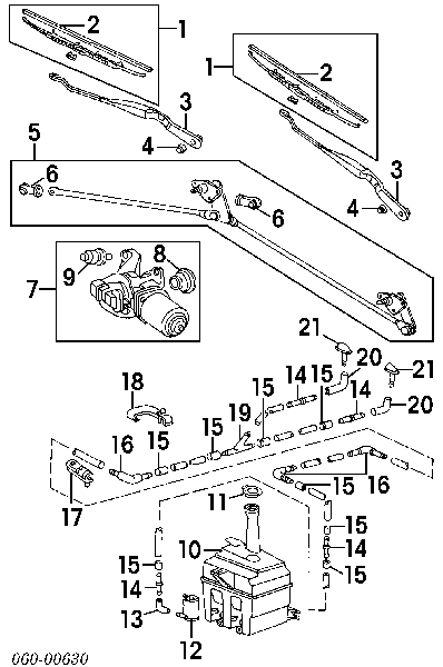 9810022000 Hyundai/Kia motor del limpiaparabrisas del parabrisas