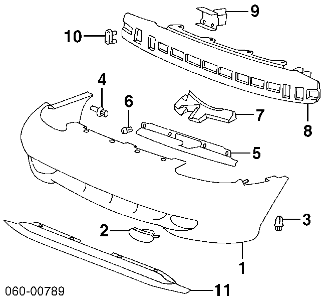 8651027000 Hyundai/Kia parachoques delantero