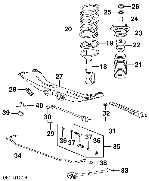 5533027310 Hyundai/Kia muelle de suspensión eje trasero