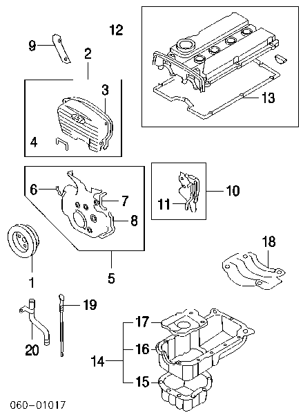 2241038021 Hyundai/Kia tapa de culata