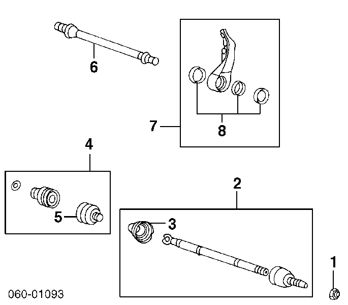 4950838600 Hyundai/Kia fuelle, árbol de transmisión delantero exterior