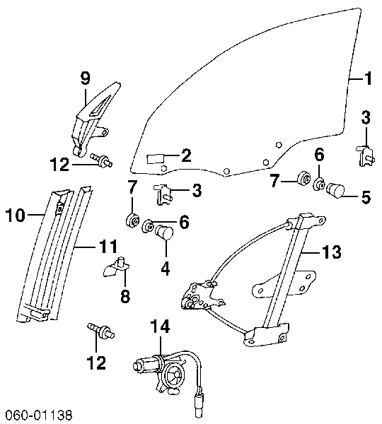 8240327000 Hyundai/Kia mecanismo de elevalunas, puerta delantera izquierda