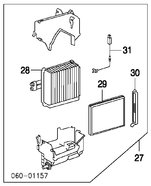  Evaporador, aire acondicionado para Hyundai Getz 