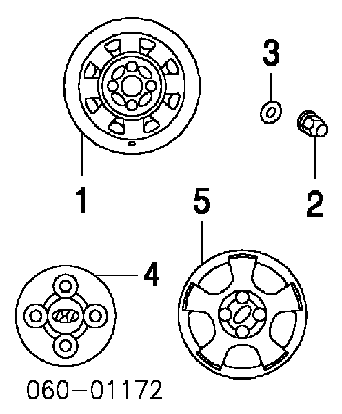 5291025550 Hyundai/Kia ruedas de acero (estampado)