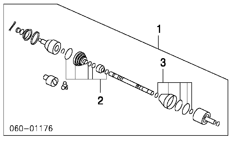 4950025310 Hyundai/Kia árbol de transmisión delantero derecho