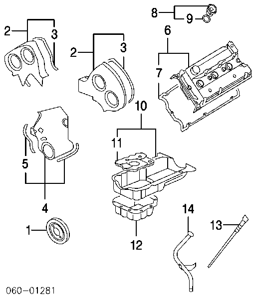 2244139810 Hyundai/Kia junta de la tapa de válvulas del motor