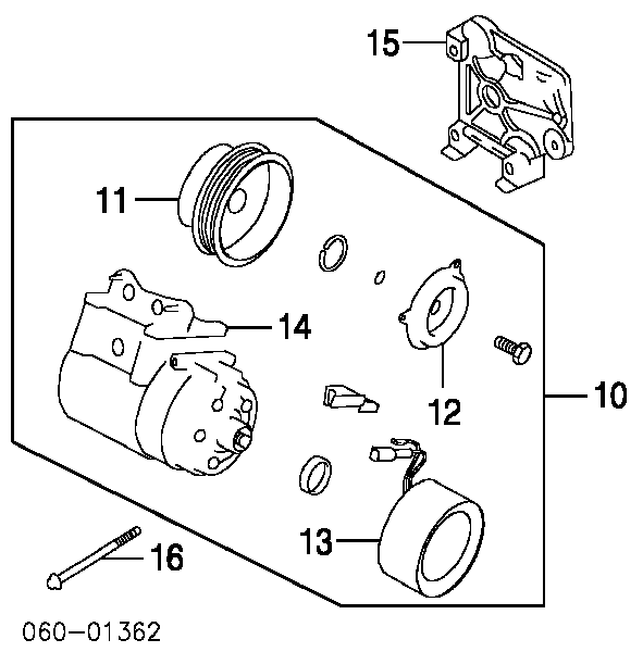 9764126300 Hyundai/Kia embrague (bobina magnética compresor de aire acondicionado)