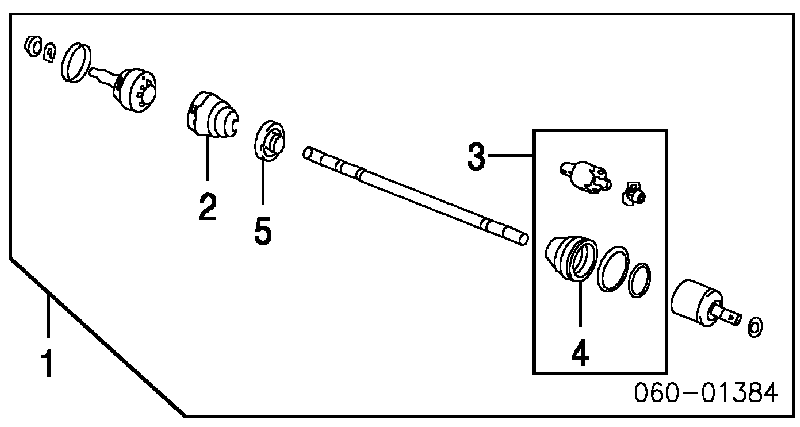 Árbol de transmisión delantero derecho 4950026461 Hyundai/Kia