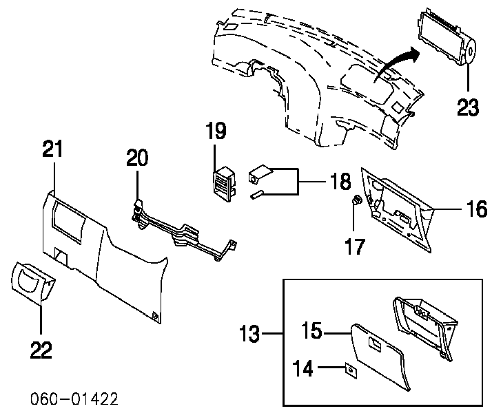  Interruptor de luz de la guantera para KIA Cerato TD