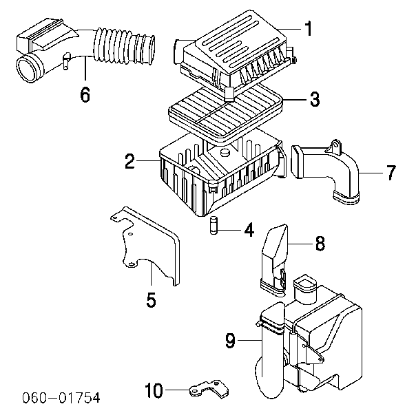 282102C000 Hyundai/Kia resonador, filtro de aire