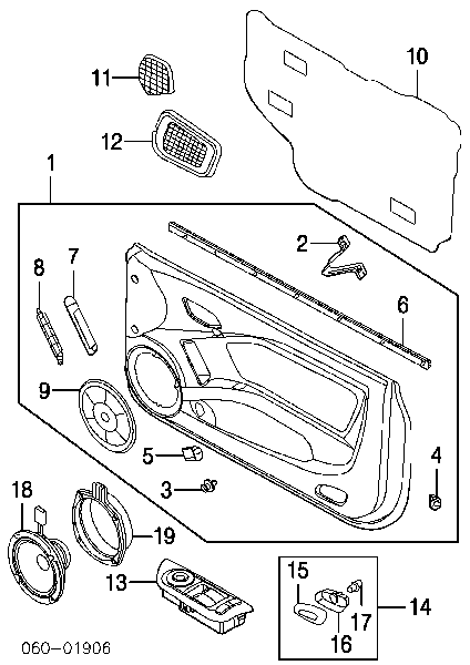 Clips Fijación, revestimiento puerta 8231538000 Hyundai/Kia