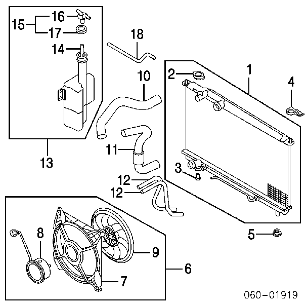 Bastidor radiador 2535038000 Hyundai/Kia