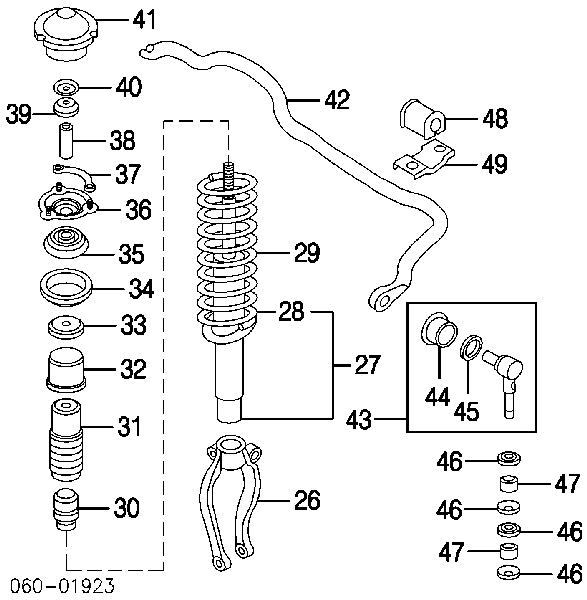 5461139404 Hyundai/Kia amortiguador delantero