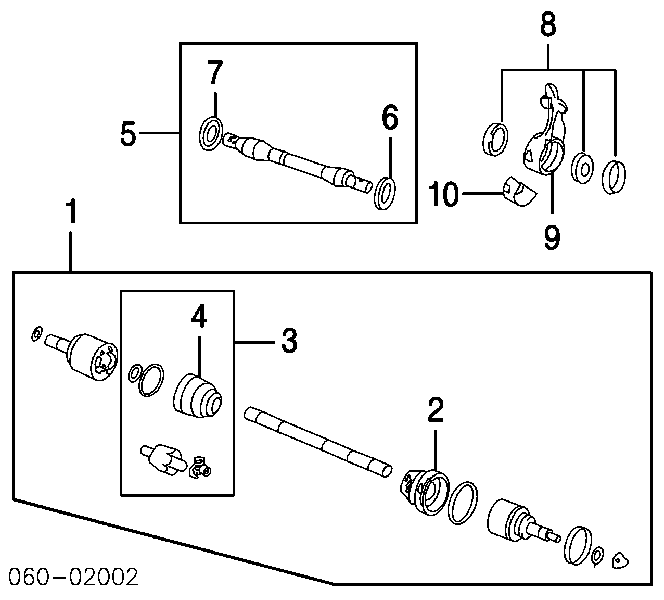 4960638J00 Hyundai/Kia fuelle, árbol de transmisión delantero interior