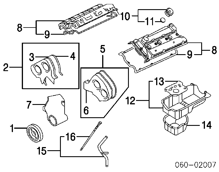 Junta de la tapa de válvulas del motor H04GSKRU00496 KAP