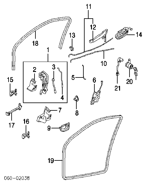  Cerradura de puerta delantera izquierda para Hyundai Accent 2 