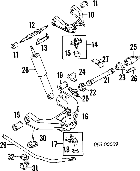 4335087680000 Daihatsu rótula de suspensión superior