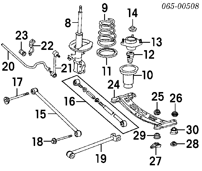 4834132052 Toyota almohadilla de tope, suspensión trasera