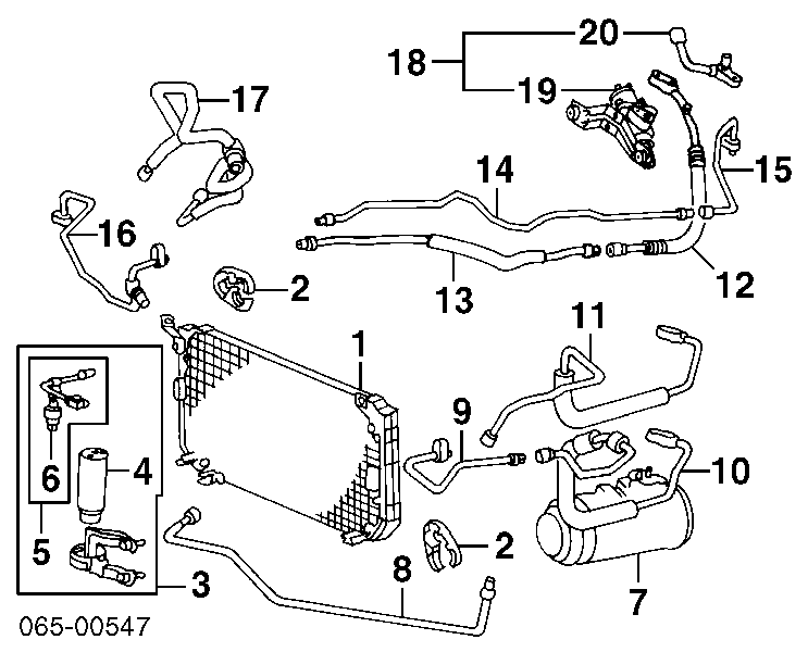 8841050040 Toyota compresor de aire acondicionado