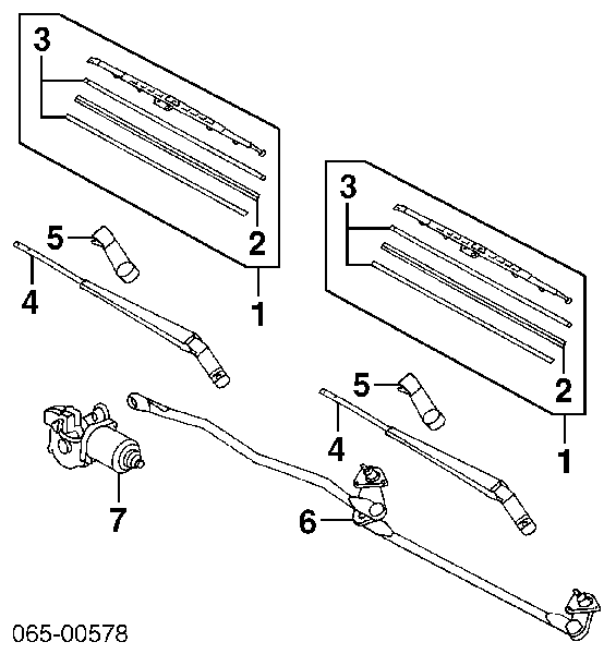  Brazo del limpiaparabrisas, lavado de parabrisas, luna delantera para Toyota Land Cruiser J10