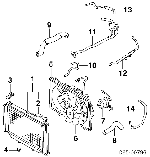 Motor ventilador del radiador 1636346050 Toyota/Lexus