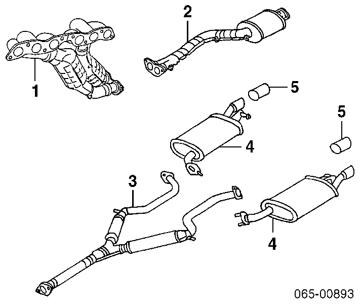 1741046440 Toyota tubo de admisión del silenciador de escape delantero