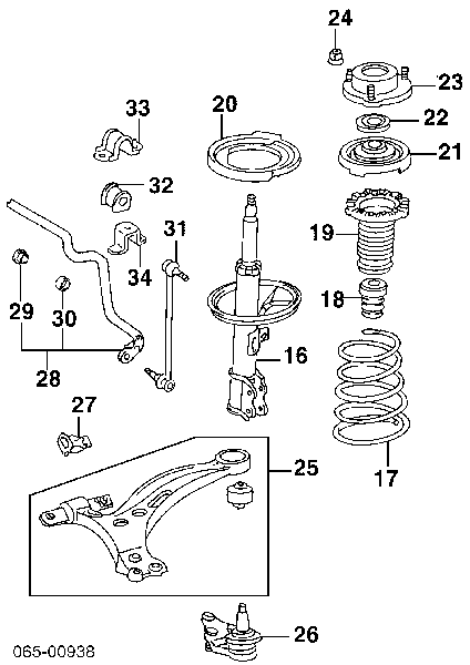 4833148010 Toyota almohadilla de tope, suspensión delantera