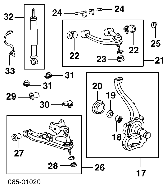 4861060030 Toyota barra oscilante, suspensión de ruedas delantera, superior derecha