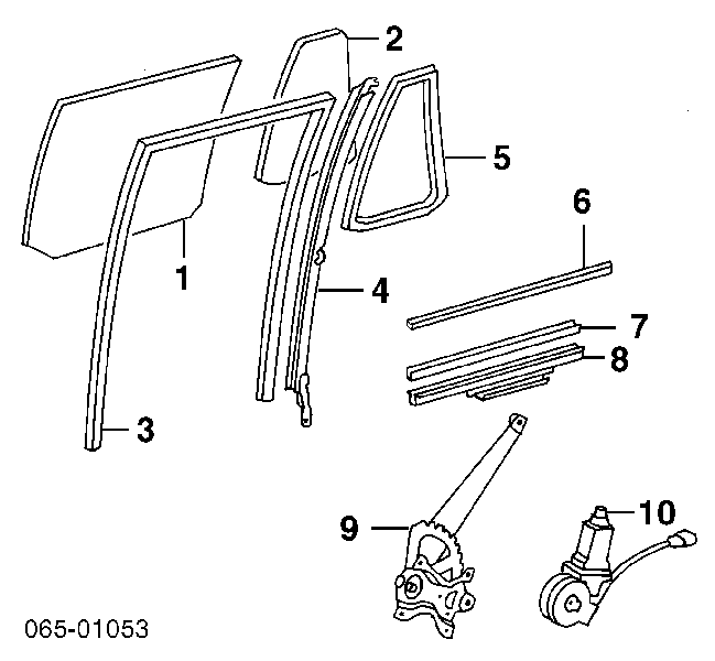  Ventanilla lateral de la puerta trasera izquierda para Toyota Land Cruiser 