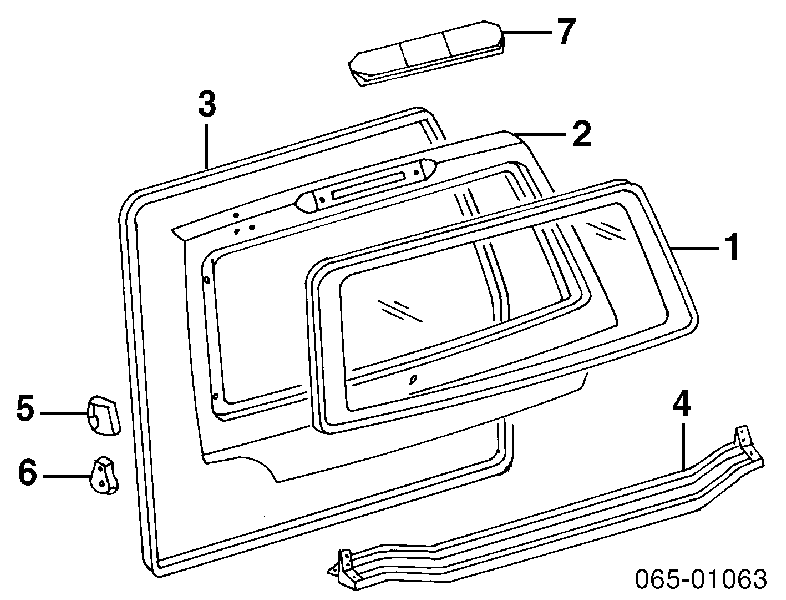  Puerta Trasera de maletero (3/5a Puerta Trasera) para Toyota Land Cruiser 