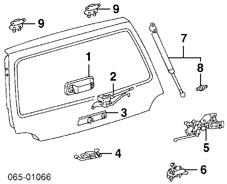  Amortiguador de maletero para Toyota Land Cruiser 