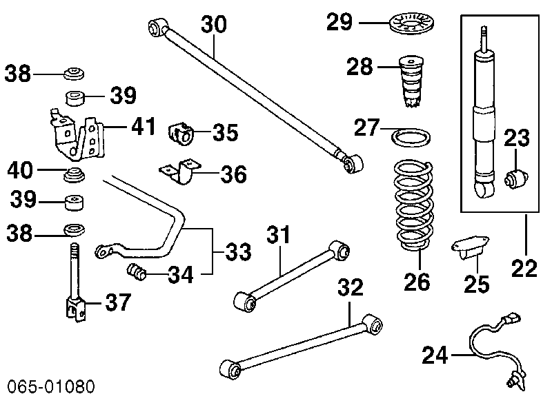  Silentblock de amortiguador trasero para Toyota Land Cruiser 