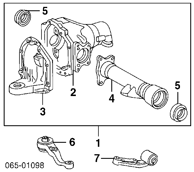  Diferencial eje delantero para Toyota Land Cruiser 