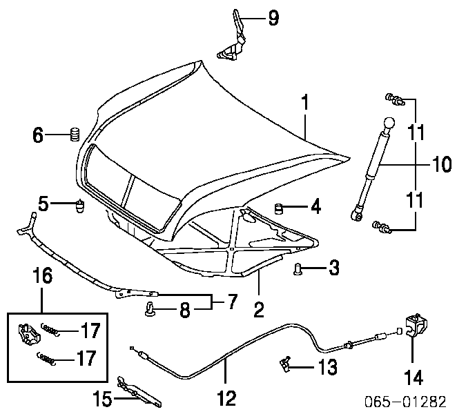  Muelle neumático, capó de motor derecho para Lexus LS UCF30