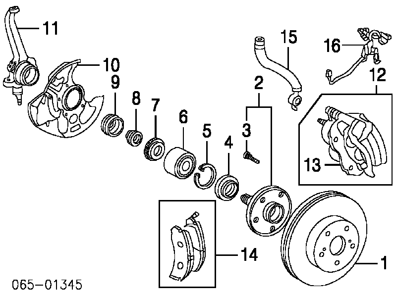 9094702C28 Toyota latiguillo de freno delantero